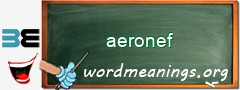 WordMeaning blackboard for aeronef